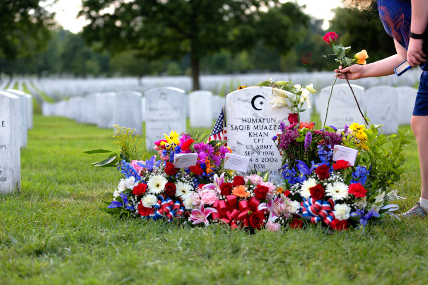 Flowers at the gravesite