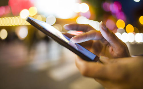 Woman using a mobile phone