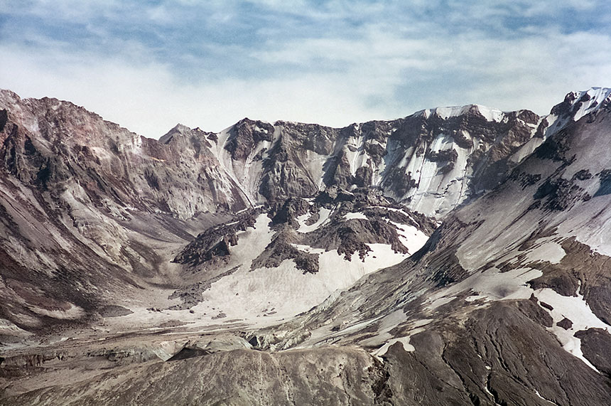 Crater that resulted from the explosion of Mt. St. Helens