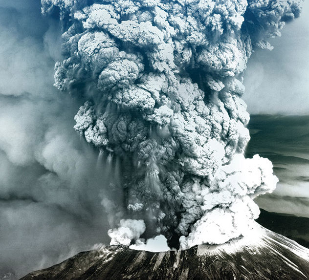 The eruption of Mount St. Helens.