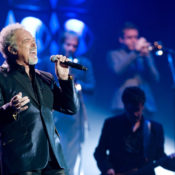 Tom Jones performs live on stage during a 2009 concert in Milan