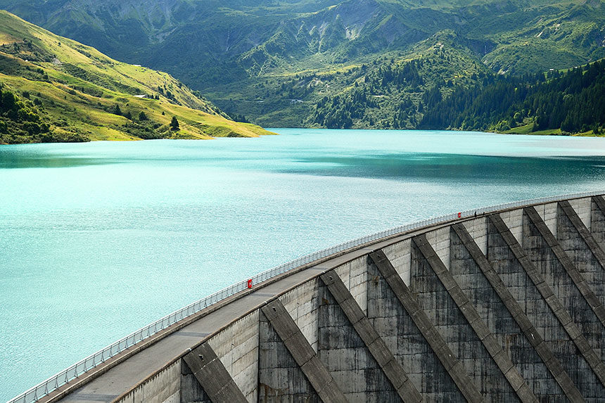 A dam in the French Alps