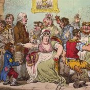 Caricature of a vaccination