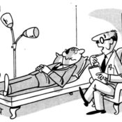 Psychiatrist speaks to his patient