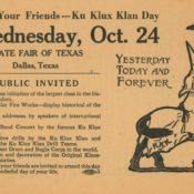 Flyer advertising the Ku Klux Klan