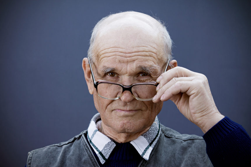 Old man with glasses