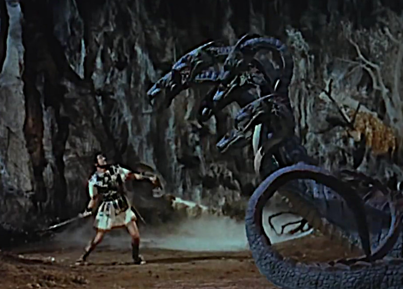 Jason fighting the Hydra in the film, Jason and the Argonauts