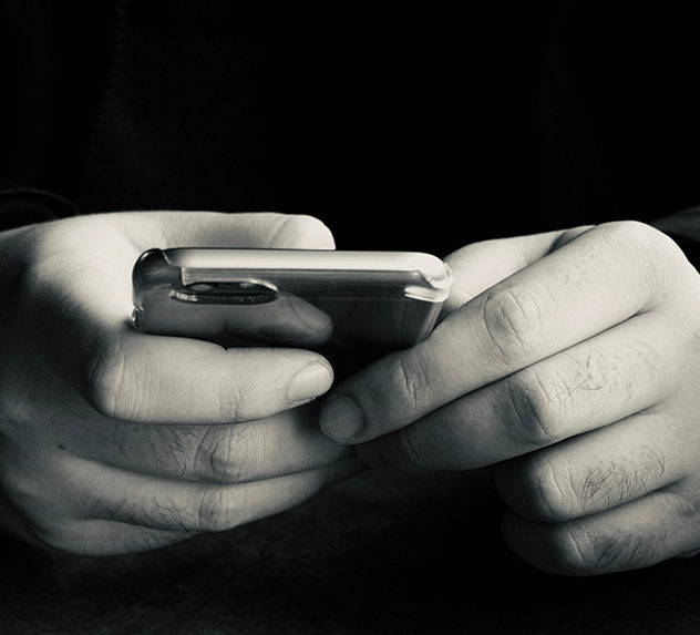 Person holding a smartphone