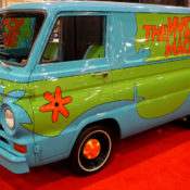 A real life model of the Scooby Doo Mystery Machine van