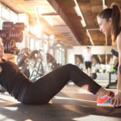 Women doing pull ups