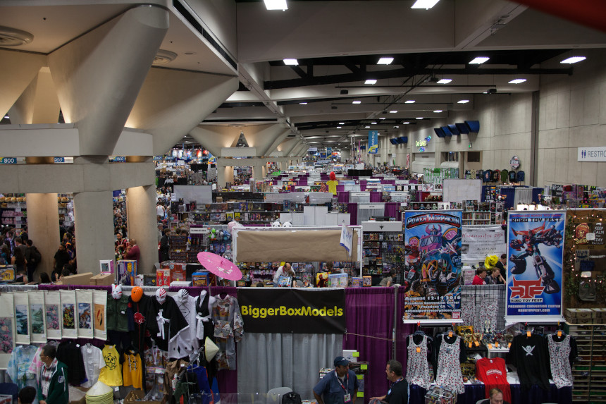 Vendors sell wares to attendees during San Diego Comic Con