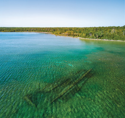 Blue water in Michigan