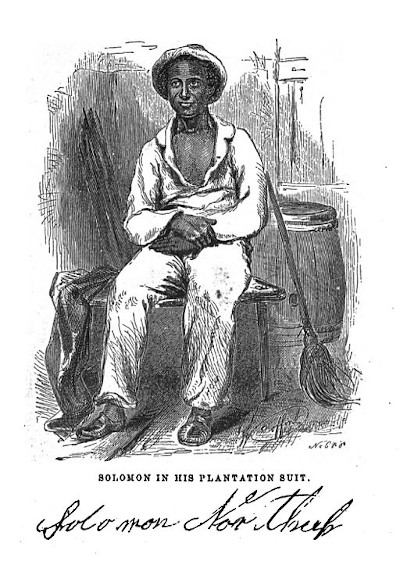 Solomon Northup in his plantation suit