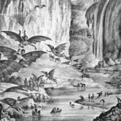 A illustrated depiction of the "ruby amphitheater" as it was described in the New York Sun