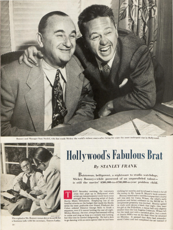 First page for the article "Hollywood's Fabulous Brat"