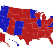 Map of Electoral college results