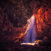 Sunlight seeping into the Mawmluh Caverns