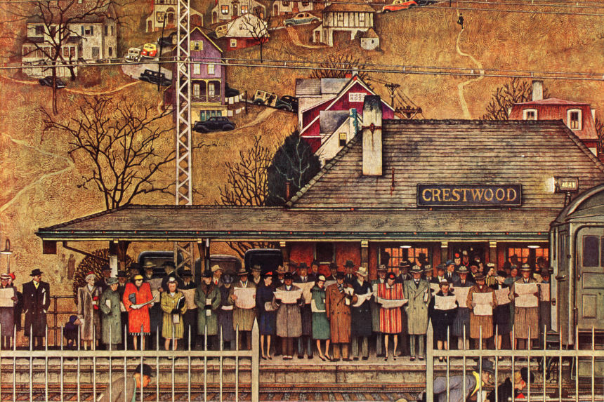 Rockwell Files Commuters The Saturday Evening Post