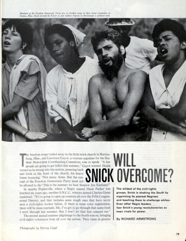 First page of the article "Will Snick Overcome?" as it appeared in The Saturday Evening Post