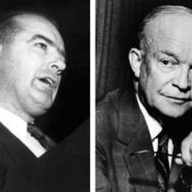 Joseph McCarthy and Dwight D. Eisenhower