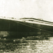 Photo of the passenger liner, the Titanic, before it set off on its fateful voyage