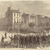 Lithograph of the New Orleans massacre