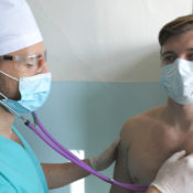 Doctor checking a patient