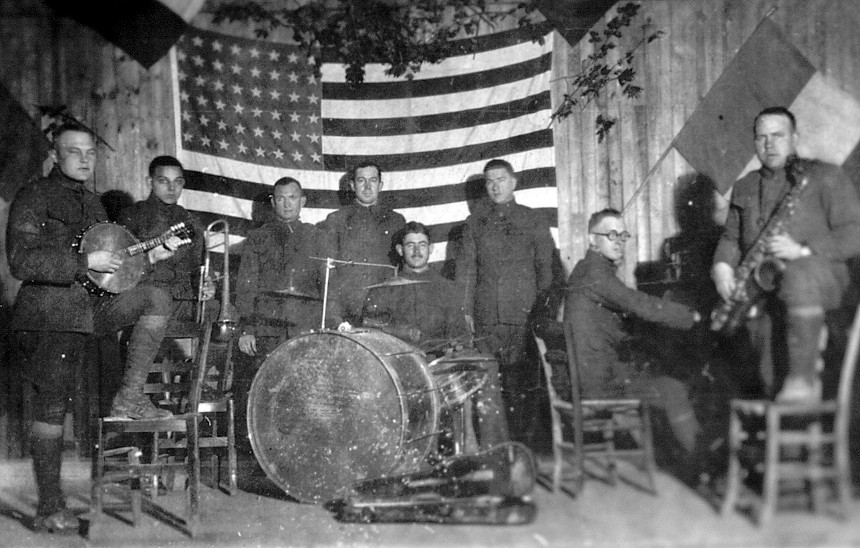 Val Lauder's father with his army band.