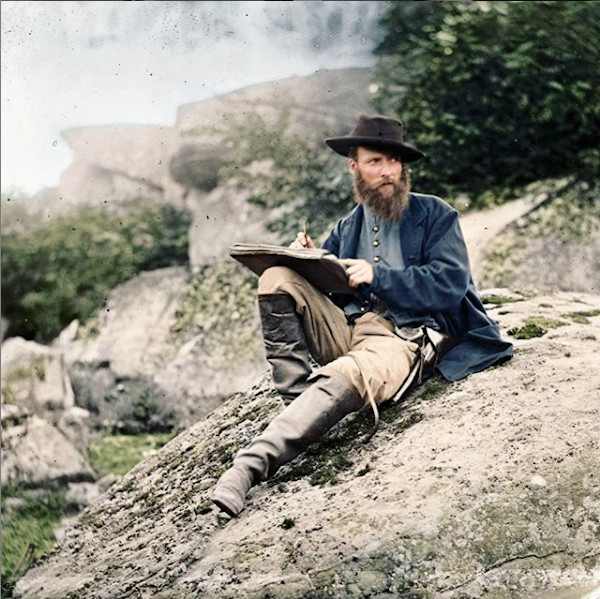 Colorized photo of Alfred R. Waud