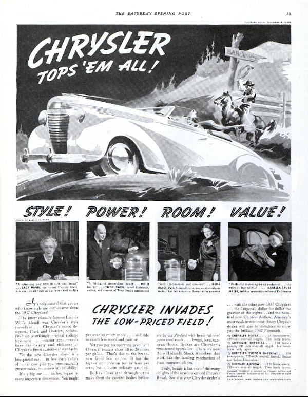 Chrysler ad by Tony Sarg