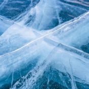 Close up of frozen ice
