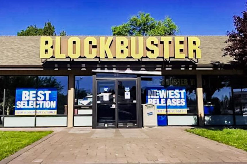 Photo of a Blockbuster Video store