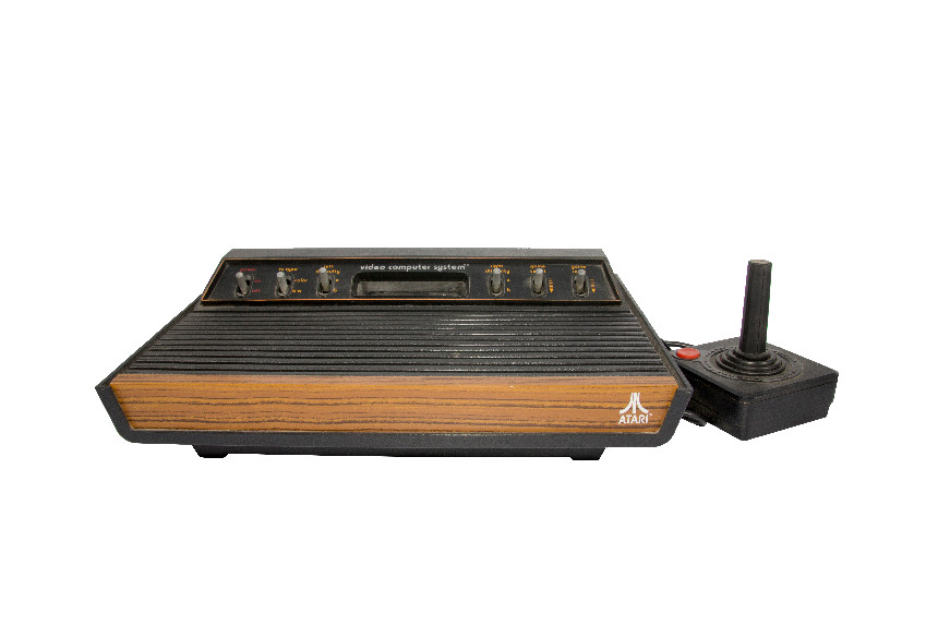 An Atari 2600 console and controller