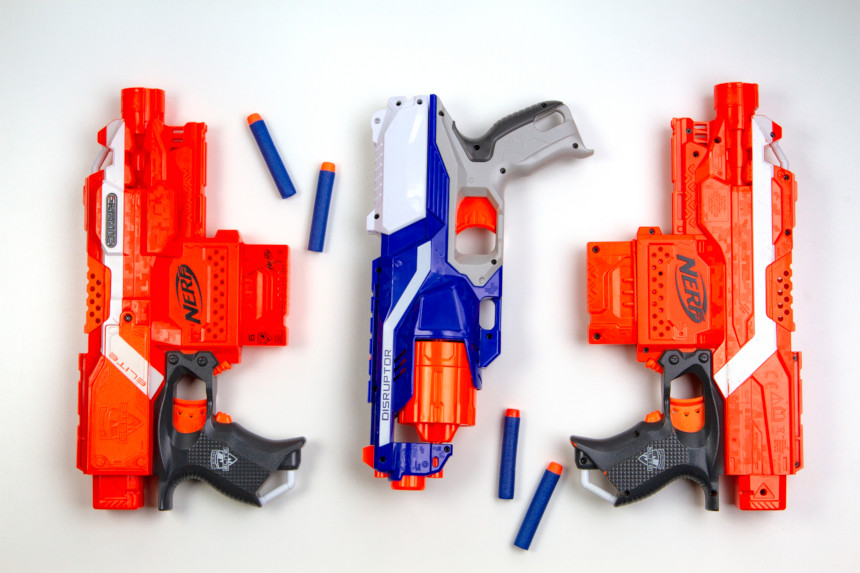 Three Nerf Guns