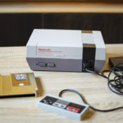 A Nintendo Entertainment System video game console