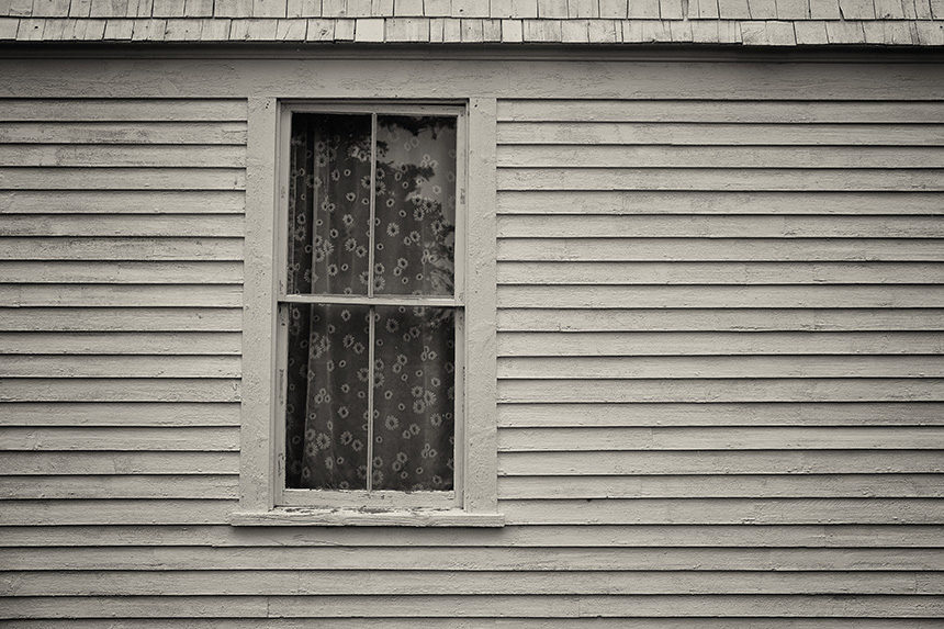 A window on an old house