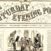 The masthead for the October 15, 1864 edition of The Saturday Evening Post