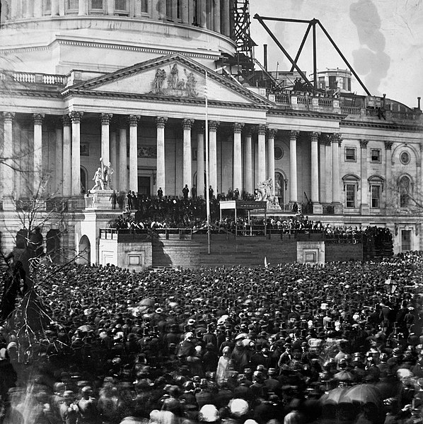 Photo of Abraham Lincoln's first inauguration
