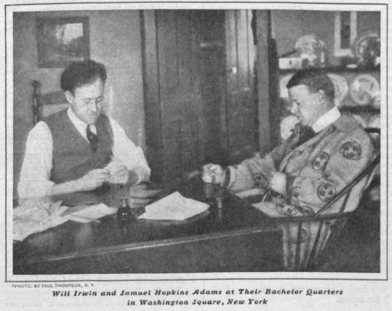 Photo of Samuel Hopkins Adams and Will Irwin, published in The Saturday Evening Post