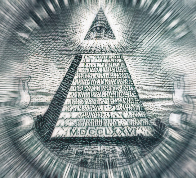 The Eye of Providence on the back of the American dollar bill.