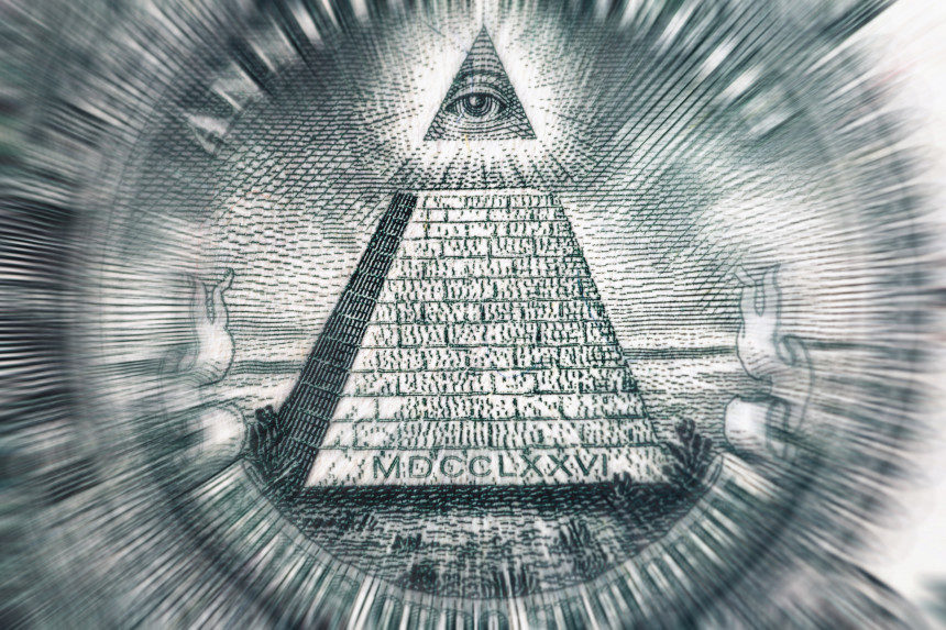 The Eye of Providence on the back of the American dollar bill.