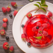 Jelly with raspberries