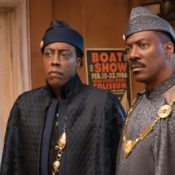 Arsenio Hall and Eddie Murphy in a scene from Coming to America 2
