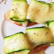 Plate of Zucchini and Grilled Cheese