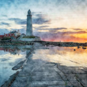 Lighthouse on a coast