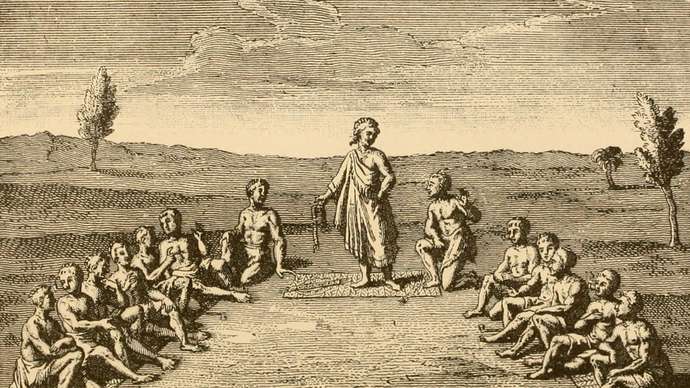 Meeting of representatives from the five Iroquois nations