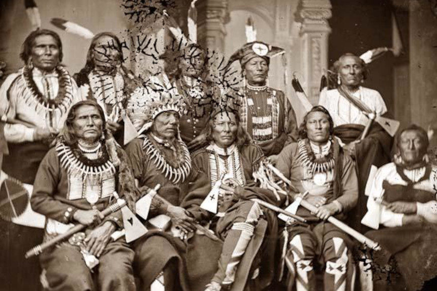 Photo of Native American chiefs in the 19th century