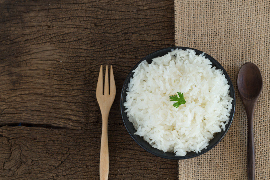 Bowl of white rice