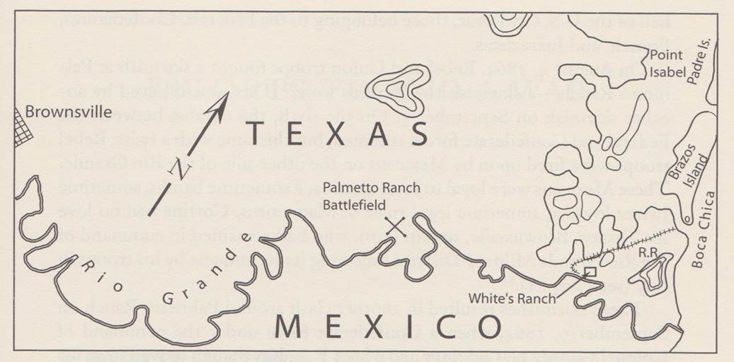 Map of the Palmito Ranch Battle Field