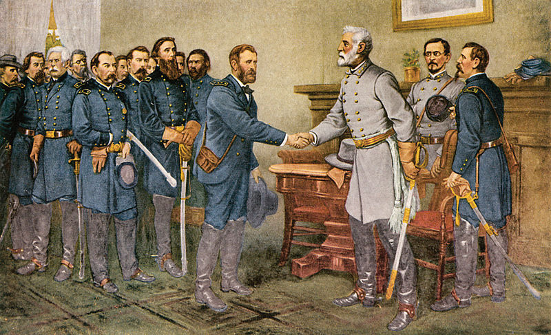 Lee surrenders at Appomattox